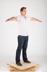 Whole Body Man T poses Casual Average Studio photo references